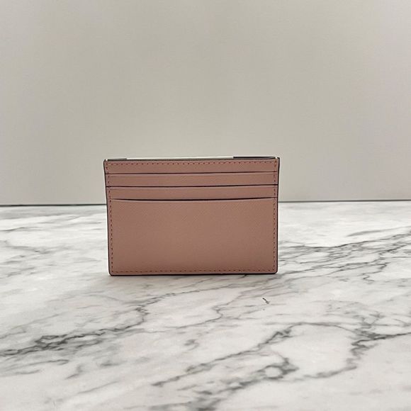 Kate Spade Small Slim Card Holder Leather Cameron Pink tutu - Picture 4 of 5